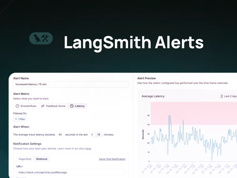 Catch production failures early with LangSmith Alerts